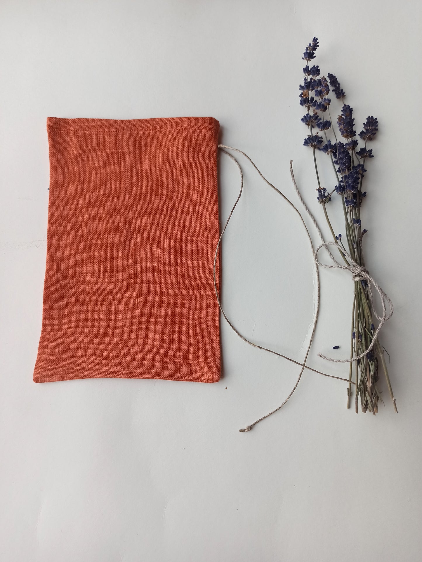 Maišelis "Oranžinė pastelė" 10cm x 17cm