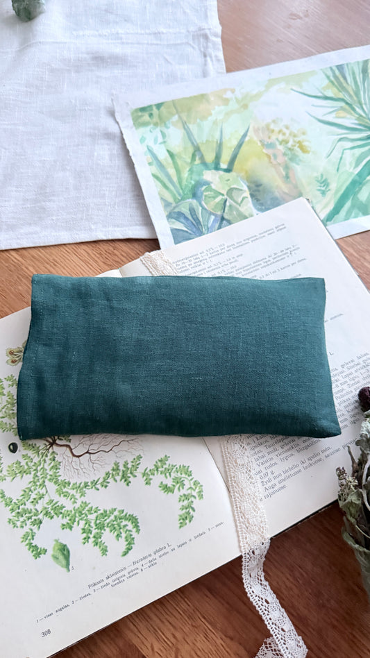 Akių relaksacinė pagalvėlė su užvalkaliuku "Žalioji"